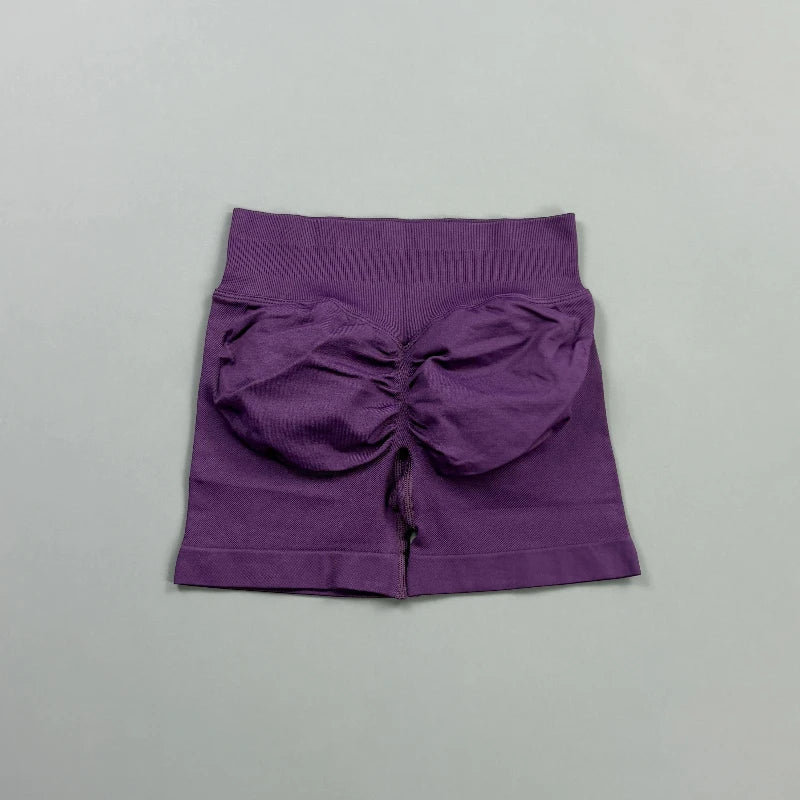 HISTELLO Gym Shorts 4.5" Women Fitness Sports Biker Shorts Low Waist Running Pants Workout Scrunch Butt Yoga Seamless Leggings - Matrix-studios.com
