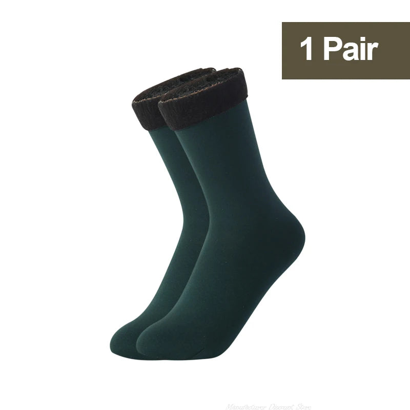 1/2/3/5/10Pairs Thermal Socks Women Winter Warm Thicken Fleece Short Socks Cashmere Wool Socks Snow Velvet Boots Home Floor Wear - Matrix Studios