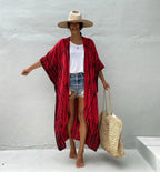 Beach Dress Tunic Cover up Embroidery Kaftan Saida de Praia Women Bikini Cover-up Pareo Sarong Beachwear - Matrix Studios