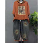 Vintage Plus Size Jeans Set Women's Two-Piece Outfit Casual Suit Denim Pants  Ladies Hooded T-Shirt Printed Jeans Sets - Matrix-studios.com