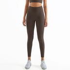 SOISOU Nylon Yoga Pants Gym Leggings Women Girl Fitness Soft Tights High Waist Elastic Breathable No T Line Sports Pants - Matrix-studios.com