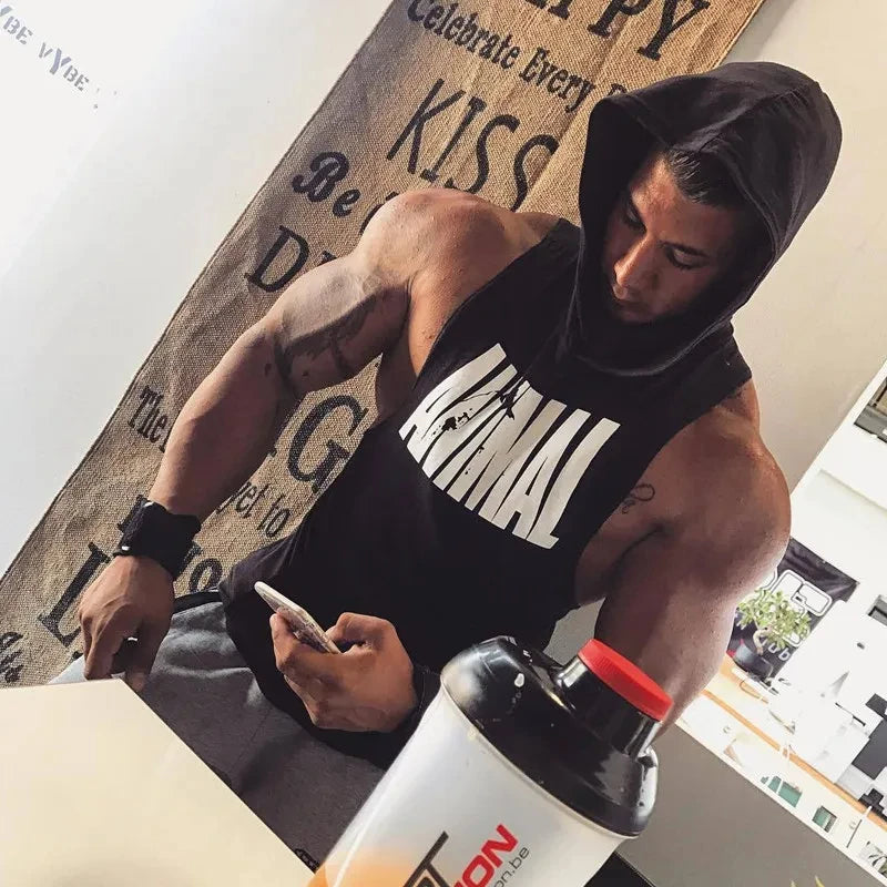 Men's Vest Sleeveless Sweatshirt Gym Top Men Man Sleeveless Shirt Bodybuilding Fitness Clothing T-shirt Singlets Singlet Clothes - Matrix Studios