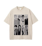Japanese Anime Nana Osaki Print Vintage Washed Tshirt Harajuku Streetwear Graphic T-Shirt Summer Short Sleeve Cotton Tshirt