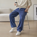 2026 New Streetwear Loose Jeans Men Korean Style Fashion Loose Straight Wide Leg Pants Men's Brand Clothing Black Light Blue - Matrix Studios