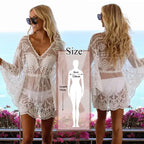2023 Lace Beach Pareo Beachwear Swim Suit Cover Up Playa Pareo Tunics for Beach Tunic Swimwear Women - Matrix Studios