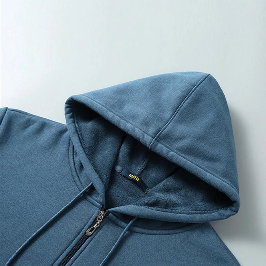 Plus Size 10XL 12XL Hoodie Men Autumn Winter Fleece Hoodies Solid Color Jacket Hoodies Big Size 12XL Blue Black Red Grey - Matrix Studios