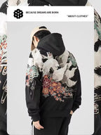 High Quality Embroidery Man Women Hoodies Harajuku 100% Cotton Hooded Sweatshirts Autumn Long Sleeve Black Pullover Loose Tops - Matrix Studios