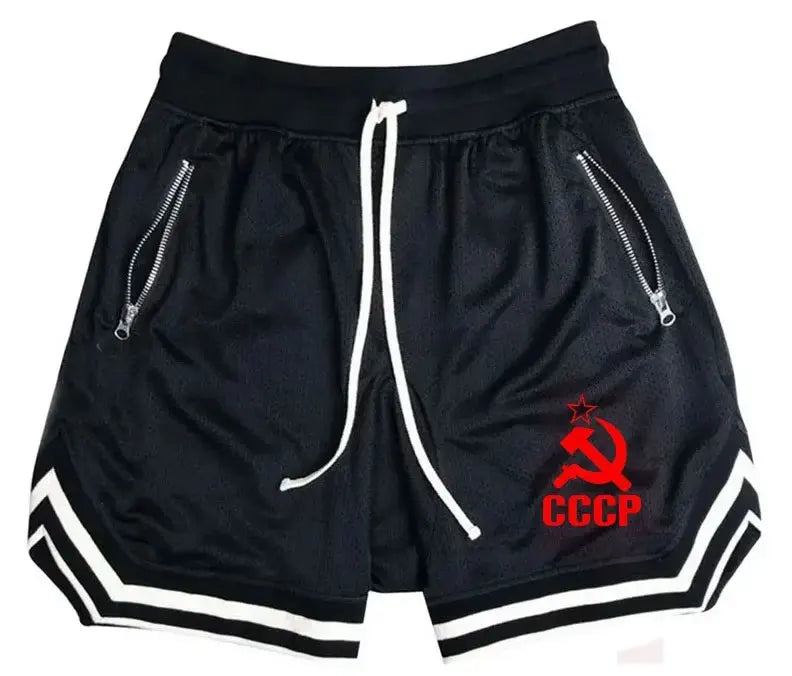 Summer CCCP Russia Men's Casual Fashion Basketball Shorts Brand Multicolor Hip Hop Men's Comfortable Casual Basketball Pants