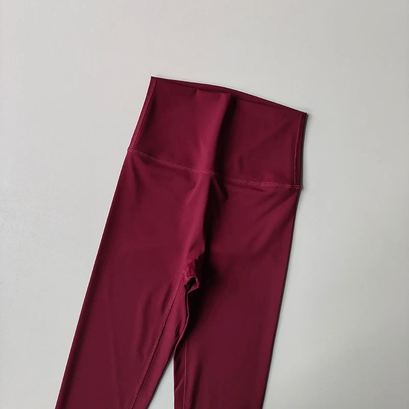 Fitness Pants Elastic Tight Fitting Seamless Naked Yoga High Waist Hip Lifting Quick Dry Running Sports Leggings Outdoor Wear - Matrix-studios.com