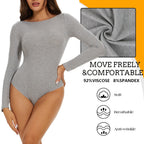Women's Round Collar Elastic Bodysuit Long Sleeve Jumpsuit Shapewear Shaper Lady Sexy New Female Warm Clothes Autumn Winter - Matrix Studios