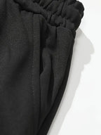 Men's Fashionable and Trendy Street Micro-flare Pants Set with Bold Color-blocking and Gothic Cross and Alphabet Prints