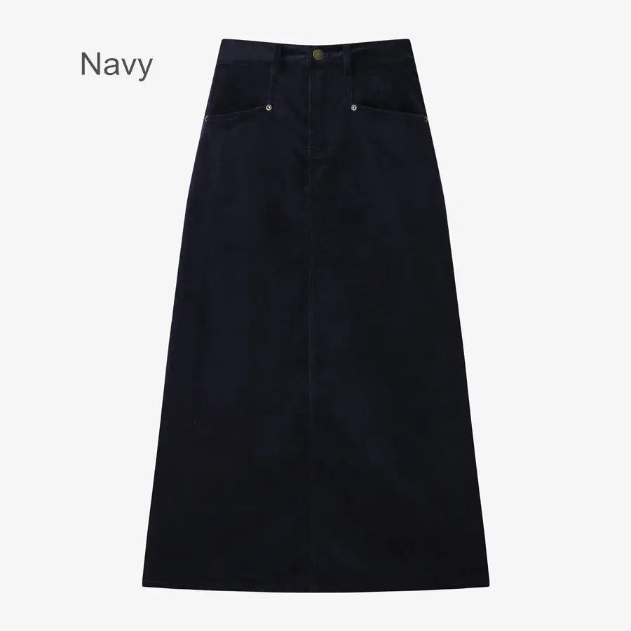 AS 2024 Retro corduroy skirt a little stretch + soft super high stretch closed-fit basic tops  (ship out in 1 day) - Matrix-studios.com