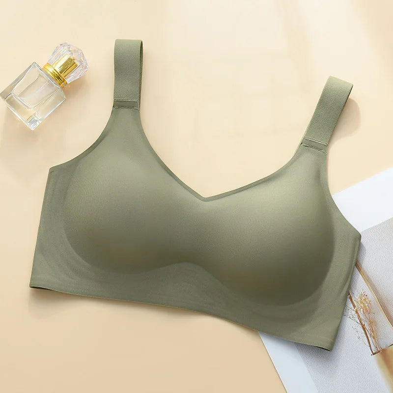 Jelly Support Seamless Bra For Big Breasts, Slim Fit, Push-up Anti-sagging, Wire-free Underwear, Sports Bra, Breathable - Matrix Studios