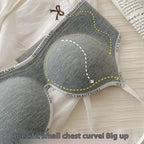 Wireless Push Up Bra for Small Chest - Seamless Anti-Sagging Invisible Bralette, Enhance Lift Comfort No Trace (Letter Design) - Matrix Studios