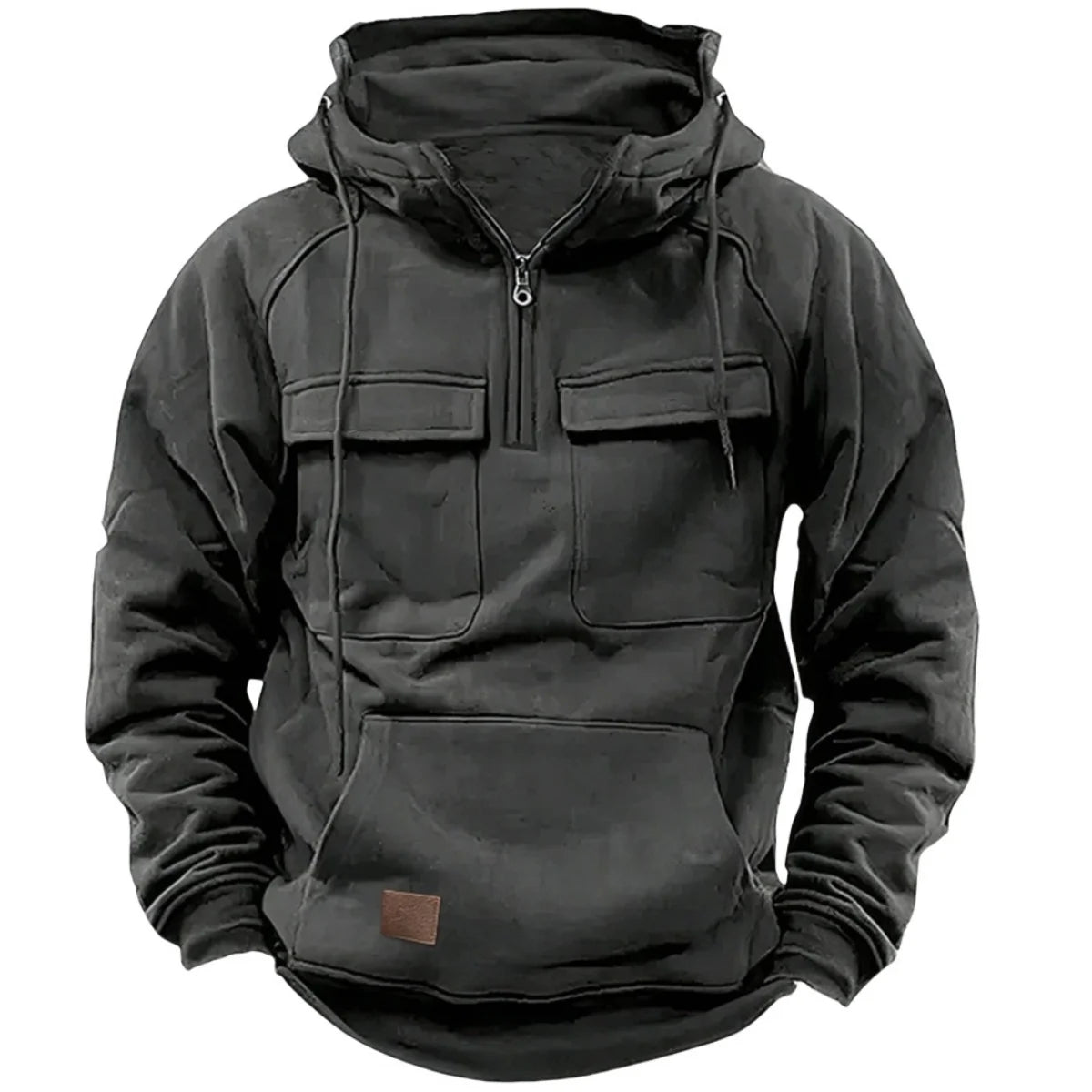 Men's Casual Sports Hooded Sweatshirt New Style Outdoor Thick Fashionable Loose Long-Sleeved Pullover with Multiple Pockets - Matrix Studios