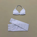 2Pcs HISTELLO Seamless Yoga Sports Set for Women Resistant Backless Bra Pilates Fitness Workout Running Leggings Gym Suit - Matrix-studios.com
