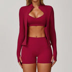 2/3PCS Yoga Suit Sports Set Gym Set Women Tracksuit Running Workout Clothes Long Sleeve Sports Bra Athletic Wear Yoga Clothing - Matrix-studios.com