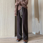 Women Long Pants Spring Autumn Women Elastic Waist Stright Long Wide leg pants 2024 Casual Female Long Pants Trousers