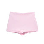 Women Summer 2 Piece Set High Waist Back Pocket Mini Skirts Shorts Sexy V-Neck Sleeveless Backless Suspender Zipper Top - Matrix-studios.com