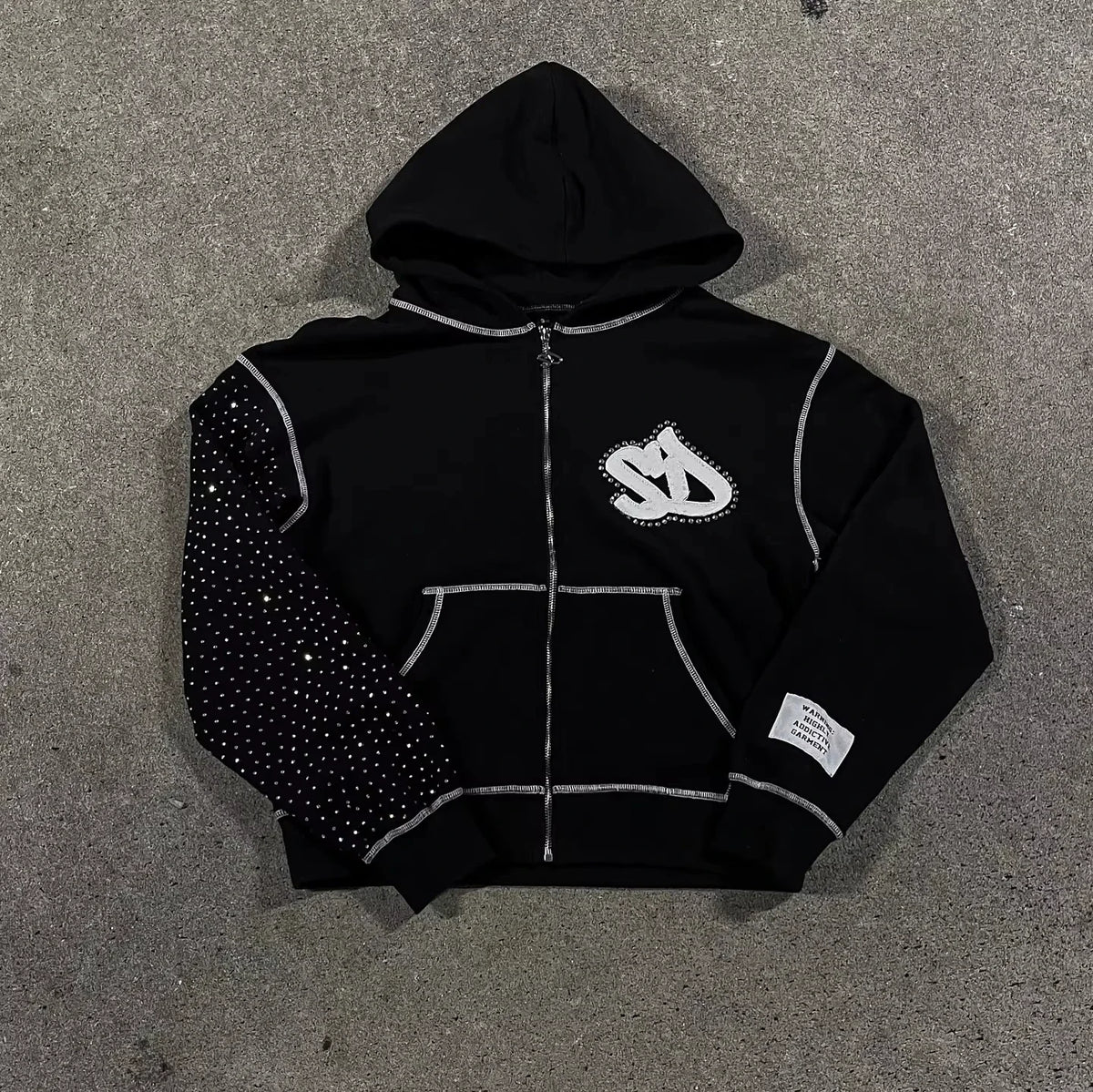 Korean Fashion Simple Gray Double Sided Oversized Zipper Hoodie Women Y2K New Harajuku Gothic Casual Joker Couple Sweatshirt - Matrix Studios