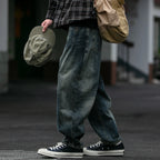 American Vintage High Quality Denim Cargo Pants Men Clothing Streetwear Loose Skate Jeans Harajuku Casual Harem Trousers Male - Matrix Studios