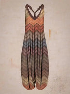 Wide Leg Bohemian Loose Overall Jumpsuit Ethnic Mandala Vintage Paisley Printing Women Rompers Backless Harem Bloomers Playsuit - Matrix Studios