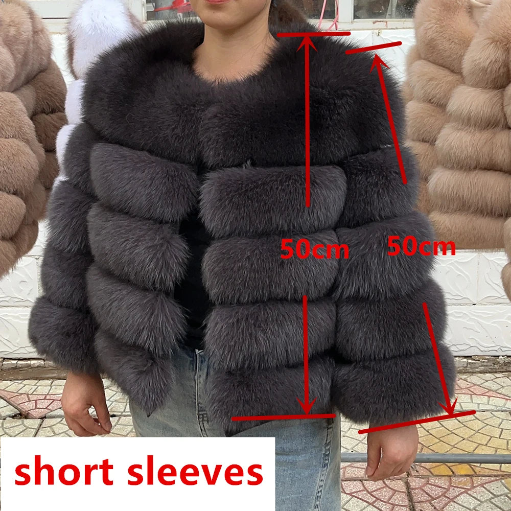 QUEENTINA Real Fox Fur Coat Winter Women'S New Fashion Furry 2025 Leather And Skin White Clothing Natural New In Coats & Jackets - Matrix Studios