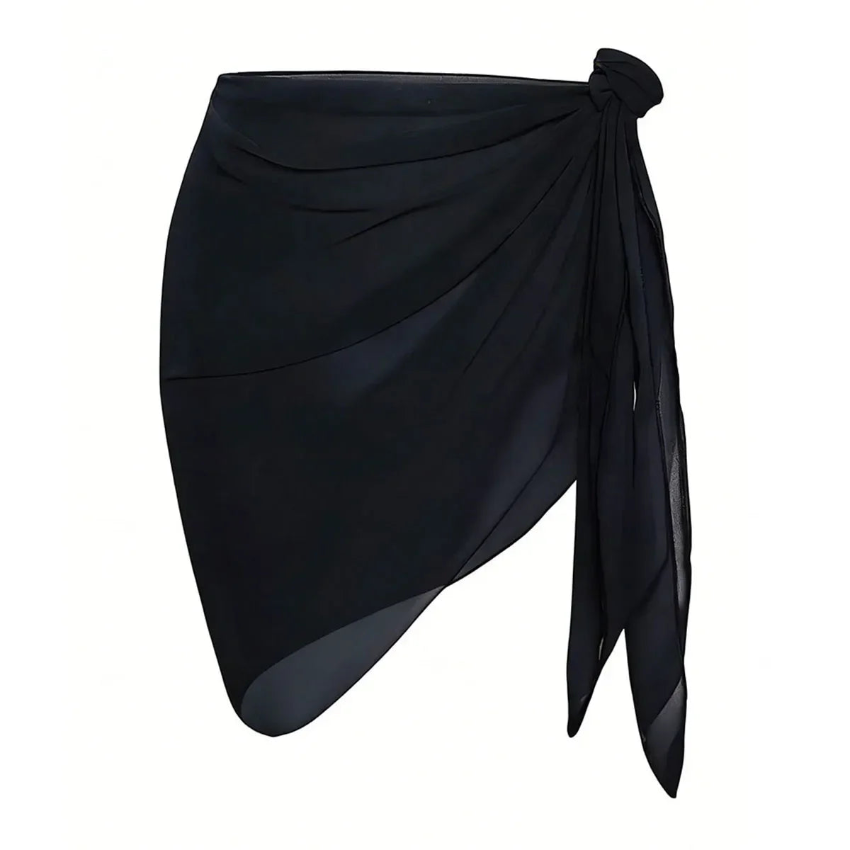 Women Summer Short Sarongs Swimsuit Coverups Beach Bikini Wrap Sheer Short Skirt Chiffon Scarf Cover Ups for Swimwear - Matrix Studios