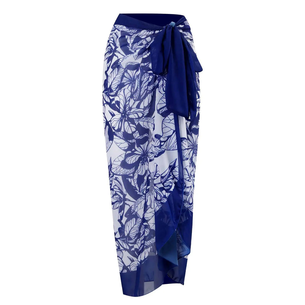 2026 New Sexy Print Retro Swimwear Beach Dress Cover Up Long Skirts Skirt Party Outfits Swimsuit Beachwear - Matrix Studios