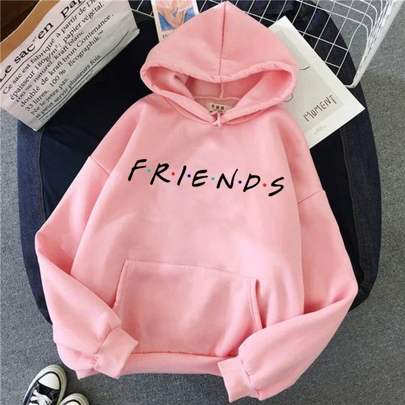 Friends TV Show Hoodies for Women, Funny Cartoon Friends Hoodies, Ullzang Graphic, Vintage Anime Sweatshirt, Female Hoody, 90s - Matrix Studios