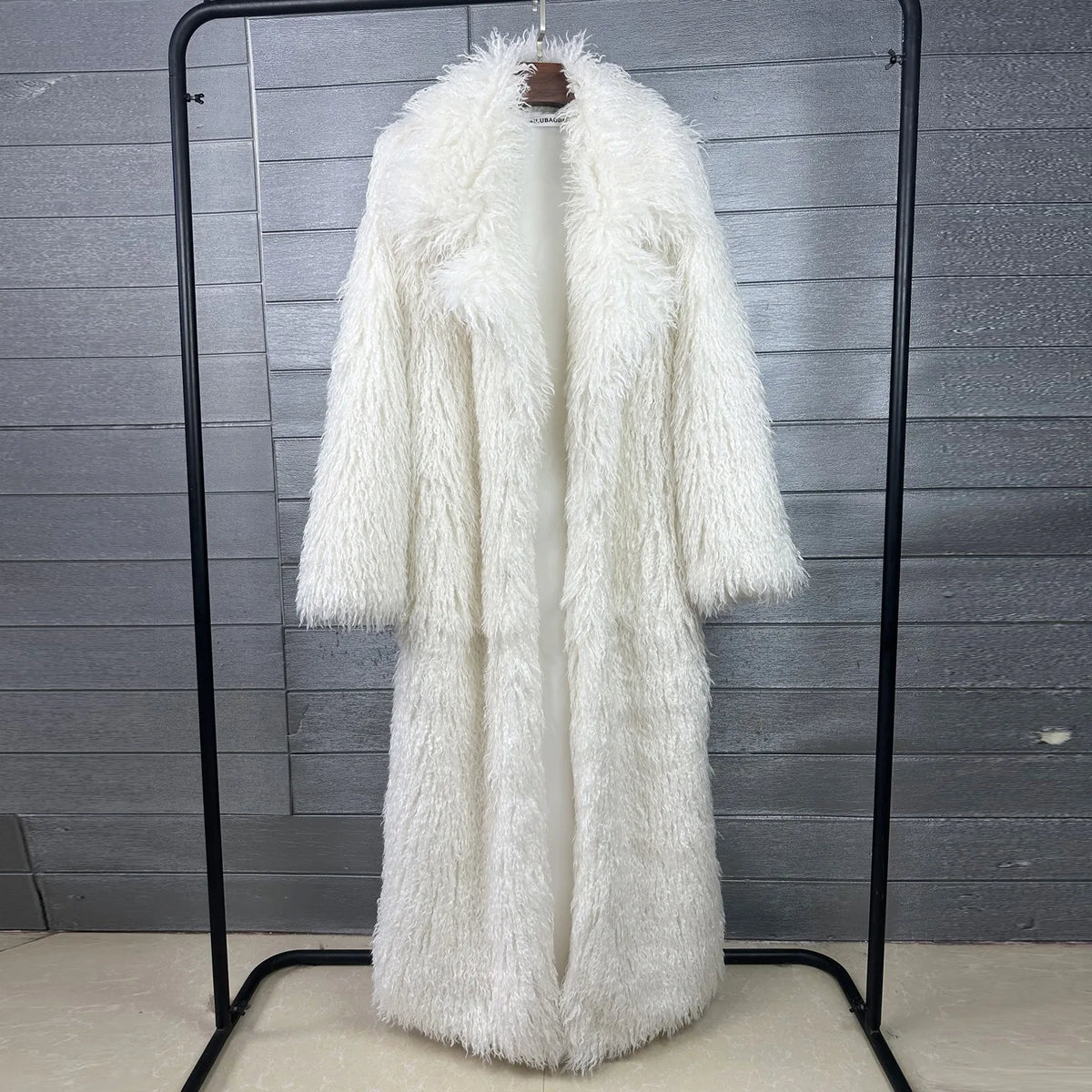 DEAT 2026 Autumn Winter New Fashion Beach Wool Faux Fur Coat For Women Suit Collar Solid Color Long Overcoat Female 11A07448 - Matrix Studios