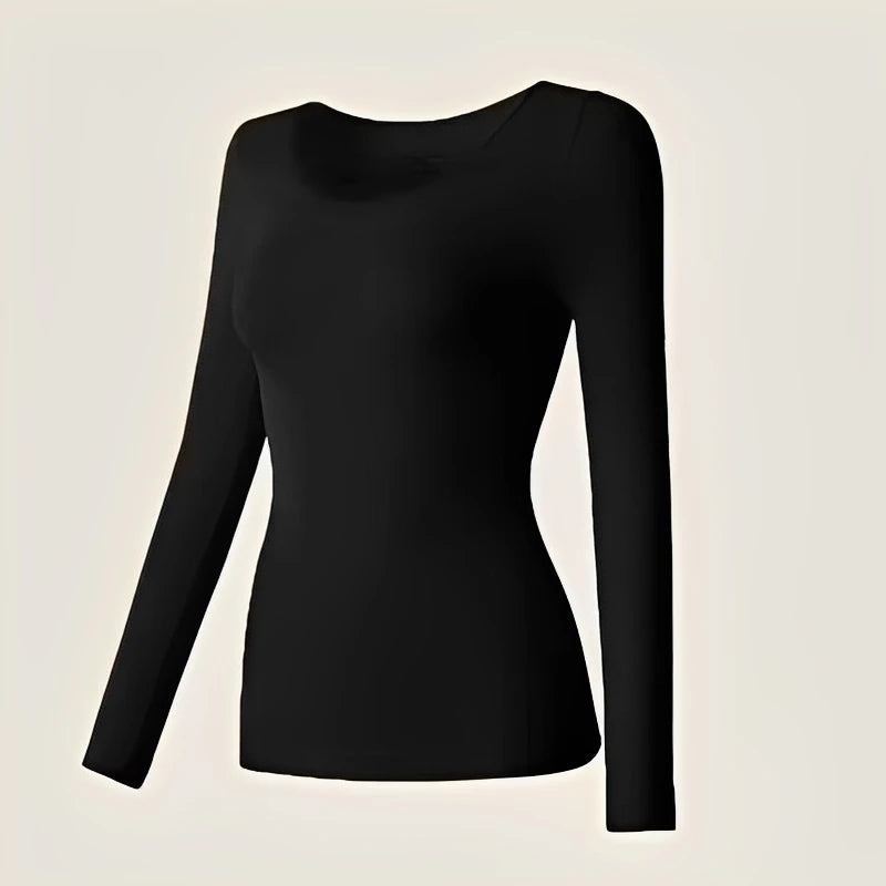 Winter Seamless Fleece Warm Leggings Female casual warm top Ladies Thermal Underwear 2pcs Set Slim Thin  Sports Fitness Leggings - Matrix-studios.com