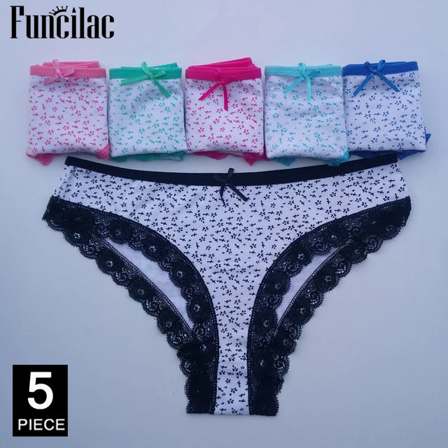 Women's cotton panties Girl Briefs Ms. cotton underwear bikini underwear sexy Ladies Briefs Free shipping 5 Pcs/set - Matrix Studios