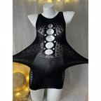 1PC Women Sexy Fishnet Cover Up Without Bikini Hollow Out See Through Bodycon Dress Beachwear Summer Women's Swimsuit - Matrix Studios