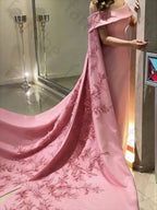 Customized Ankle Length Sheath Evening Party Gowns Women Beaded Applique Long Wrap Prom Dresses Zipper Back Vestidos Des - Matrix Studios