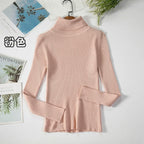 2026 Simple Women Turtleneck Sweater Winter Fashion Pullover Elastic Knit Ladies Jumper Casual Solid Black Female Basic Tops - Matrix Studios