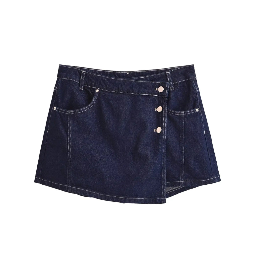 Nlzgmsj  Summer Women's Casual Sets Fashion Mini Skirt Shorts Sets Denim Short Shirt Top Sets For Women Street Women Outfit - Matrix-studios.com