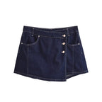Nlzgmsj  Summer Women's Casual Sets Fashion Mini Skirt Shorts Sets Denim Short Shirt Top Sets For Women Street Women Outfit - Matrix-studios.com