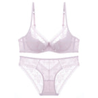 Summer Sexy Lace Embroidery Women Lingerie Set French Thin Cup Push Up Bra Comfort Breathable Underwear Ladies Bra Briefs Set - Matrix-studios.com