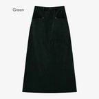 AS 2024 Retro corduroy skirt a little stretch + soft super high stretch closed-fit basic tops  (ship out in 1 day) - Matrix-studios.com
