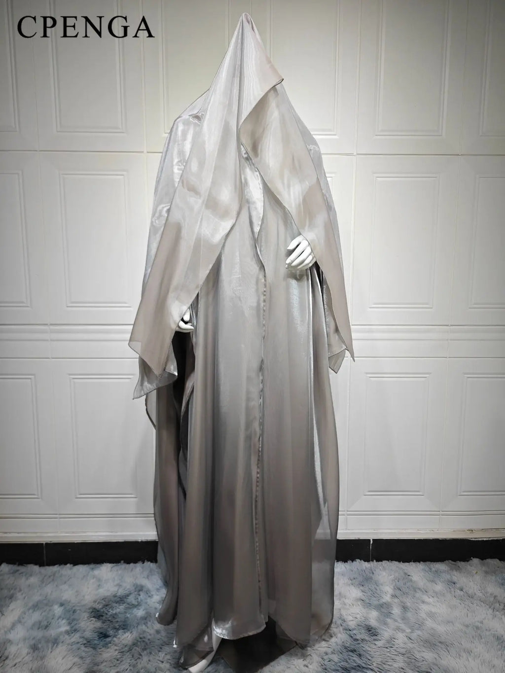 Elegant Arabic Satin Abaya Dress with Hijab Eid Muslim Women Modest Cardigan Islamic Vacation Outfit New in Turkey Kaftan Robe - Matrix-studios.com