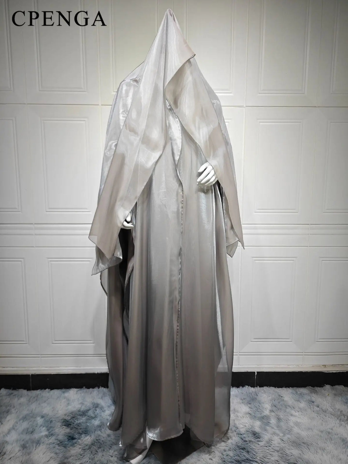 Elegant Arabic Satin Abaya Dress with Hijab Eid Muslim Women Modest Cardigan Islamic Vacation Outfit New in Turkey Kaftan Robe - Matrix-studios.com