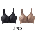 1/2PCS Women's Seamless Underwear, Thin Style, Large Breasts, Small Breasts, No Wires, Pull-up And Anti-sagging Large Size Bra - Matrix Studios