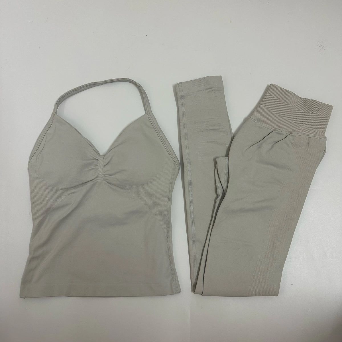 2 Pieces Set Yoga Leggings Set Women Backless Tank Tops High Waist Scrunch Gym Suit Fitness Clothes Outfit Yoga Set - Matrix-studios.com
