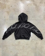 Y2K harajuku Gothic Letter Print Retro Fashion Men And Women Hoodie Hip-Hop Punk Style Black Oversized Zipper Sweatshirts