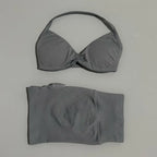 HISTELLO Gym Set 2 Piece Women Strappy Yoga Bra Top Workout Scrunch Shorts Sports Suit Fitness Clothes Seamless Yoga Set - Matrix-studios.com
