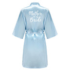Blue Women Bathrobe White Letter Bride Bridesmaid Mother Maid of Honor Get Ready Bridal Party Robes Gifts Dressing Gown - Matrix-studios.com