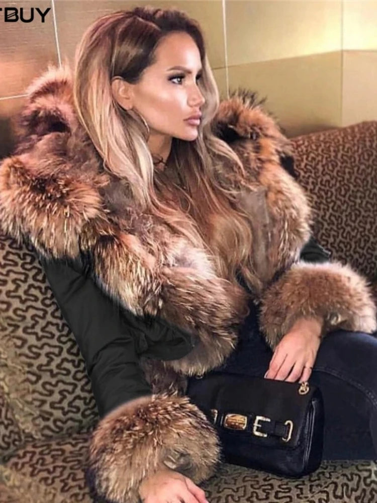 OFTBUY Winter Jacket Women Long Parka Real Fox Fur Coat Natural Raccoon Fur Collar Hood Thick Warm Streetwear Parkas New - Matrix Studios