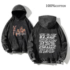 Korn Rock Band World Tour Hoodies Vintage Washed Men's Sweatshirts Cotton Hip Hop Streetwear Hooded Pullover Loose Y2K Tops - Matrix Studios