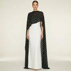 Women Chiffon Long Cape High Low Flowy Poncho Sheer Mesh Shawl and Wraps for Evening Dress Wedding Cover Up Capelet - Matrix Studios